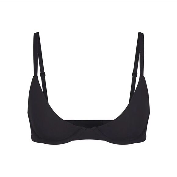 Skims Fits Everybody Plunge Bra Onyx Size 32C - Picture 1 of 9